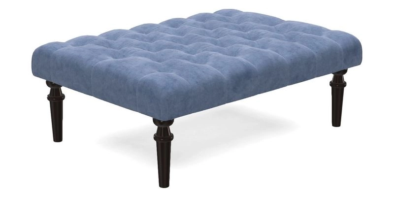 Pentlow Footstool in Mulberry Pompadour Floral Velvet Spice