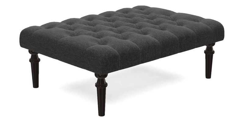 Pentlow Footstool in Mulberry Pompadour Floral Velvet Spice