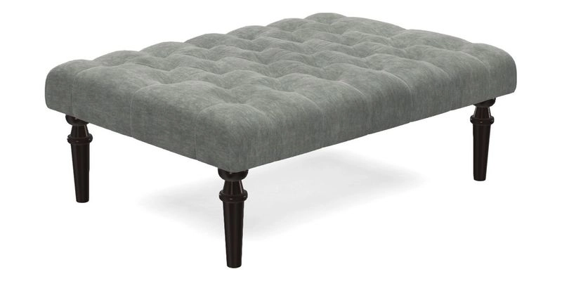 Pentlow Footstool in Mulberry Pompadour Floral Velvet Spice