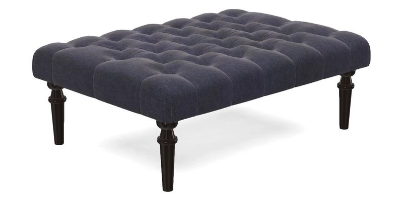 Pentlow Footstool in Mulberry Pompadour Floral Velvet Spice