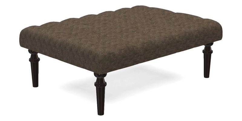 Pentlow Footstool in Mulberry Pompadour Floral Velvet Spice Pentlow Footstool in Mulberry Pompadour Floral Velvet Spice