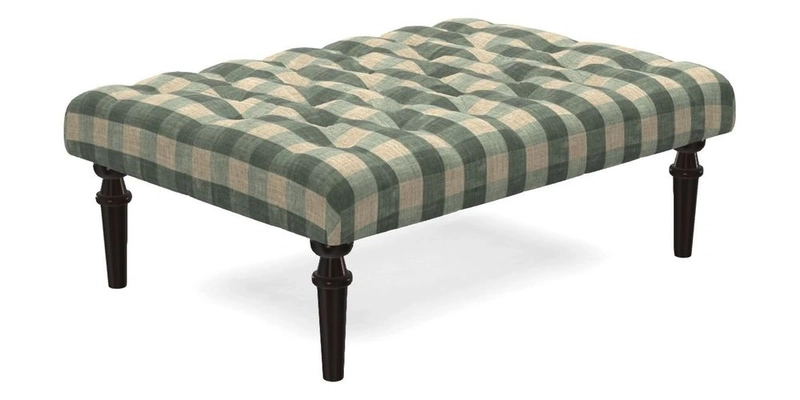 Pentlow Footstool in Mulberry Pompadour Floral Velvet Spice Pentlow Footstool in Mulberry Pompadour Floral Velvet Spice