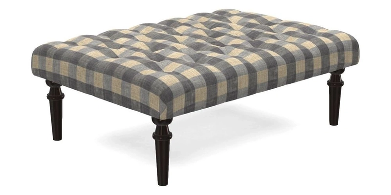 Pentlow Footstool in Mulberry Pompadour Floral Velvet Spice Pentlow Footstool in Mulberry Pompadour Floral Velvet Spice