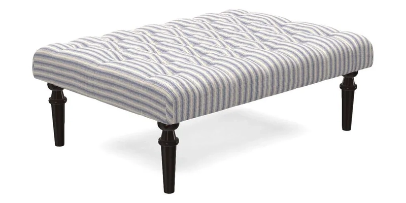 Pentlow Footstool in Mulberry Pompadour Floral Velvet Spice
