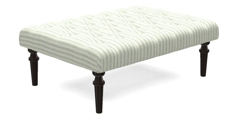 Pentlow Footstool in Mulberry Pompadour Floral Velvet Spice