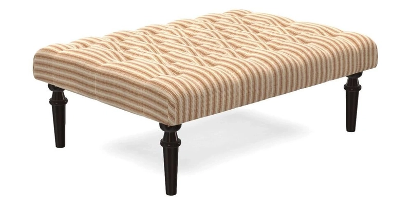 Pentlow Footstool in Mulberry Pompadour Floral Velvet Spice