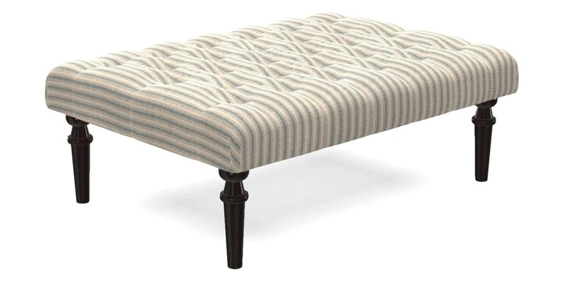 Pentlow Footstool in Mulberry Pompadour Floral Velvet Spice