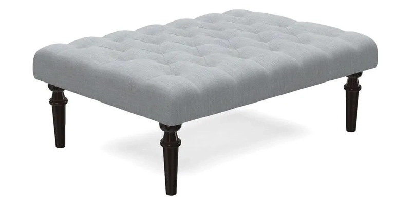 Pentlow Footstool in Mulberry Pompadour Floral Velvet Spice
