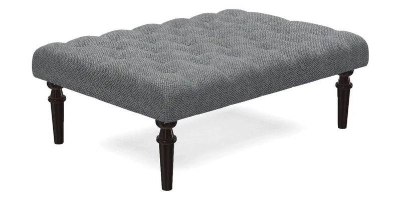 Pentlow Footstool in Mulberry Pompadour Floral Velvet Spice