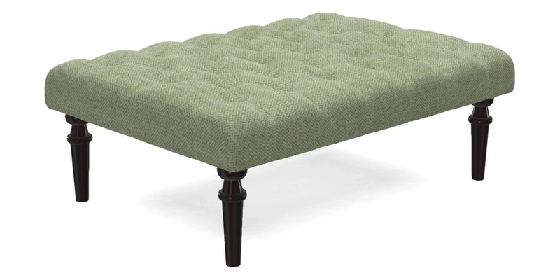 Pentlow Footstool in Mulberry Pompadour Floral Velvet Spice
