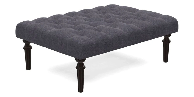 Pentlow Footstool in Mulberry Pompadour Floral Velvet Spice