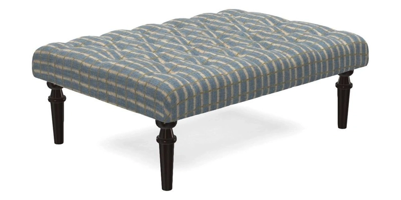 Pentlow Footstool in Mulberry Pompadour Floral Velvet Spice