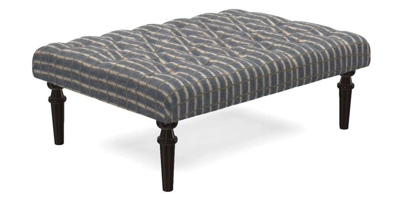 Pentlow Footstool in Mulberry Pompadour Floral Velvet Spice