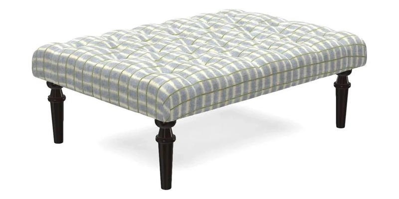 Pentlow Footstool in Mulberry Pompadour Floral Velvet Spice