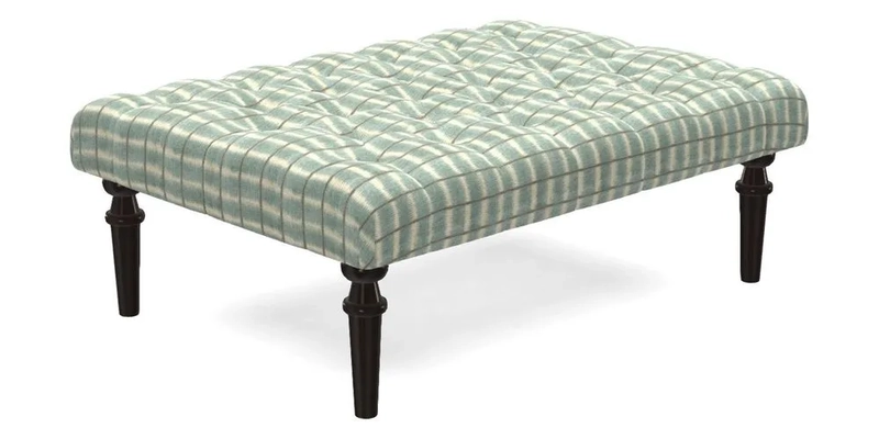 Pentlow Footstool in Mulberry Pompadour Floral Velvet Spice