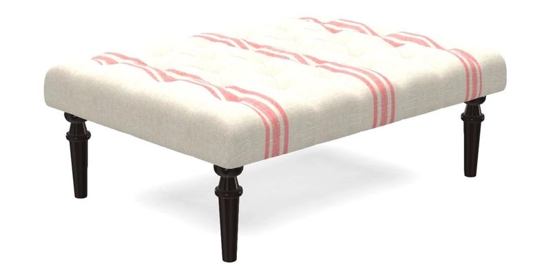 Pentlow Footstool in Mulberry Pompadour Floral Velvet Spice
