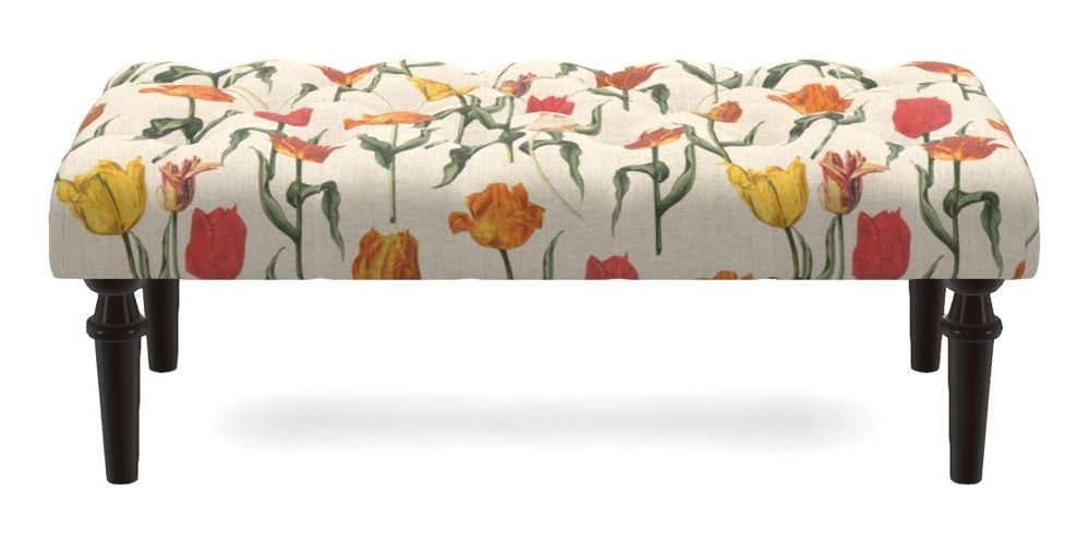 Small Buttoned Footstool