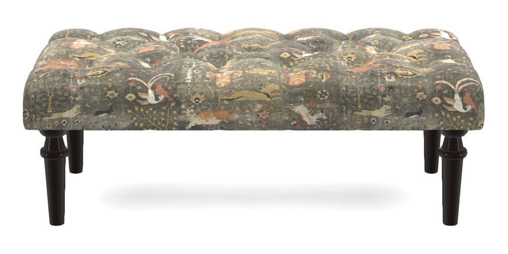 Small Buttoned Footstool