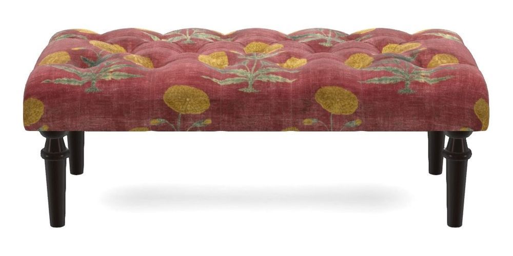 Small Buttoned Footstool