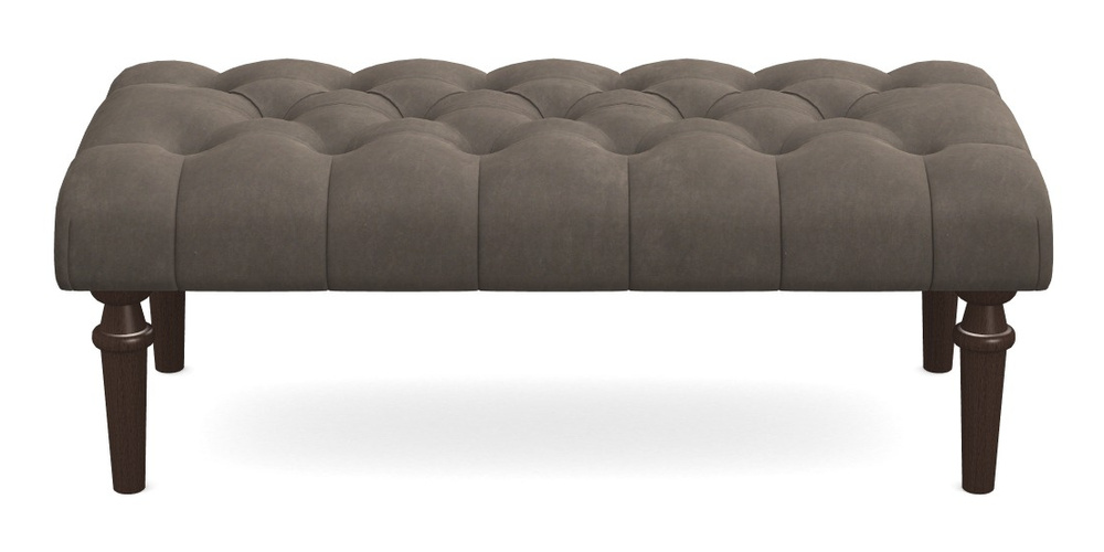 Product photograph of Pentlow Footstool Large Footstool In Clever Tough And Eco Velvet - Chrome from Sofas and Stuff Limited