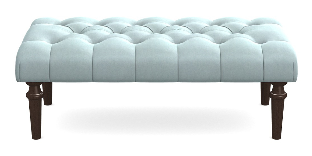 Product photograph of Pentlow Footstool Large Footstool In Clever Tough And Eco Velvet - Mineral from Sofas and Stuff Limited