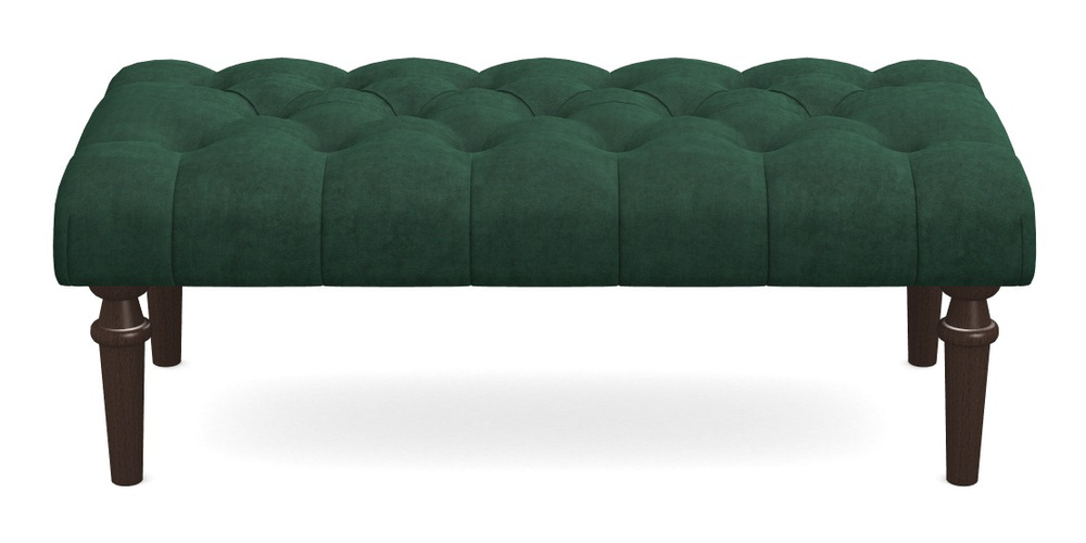 Product photograph of Pentlow Footstool Large Footstool In Clever Tough And Eco Velvet - Pine from Sofas and Stuff Limited