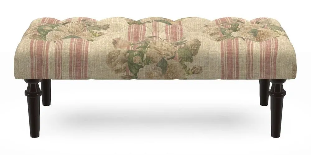 Small Buttoned Footstool