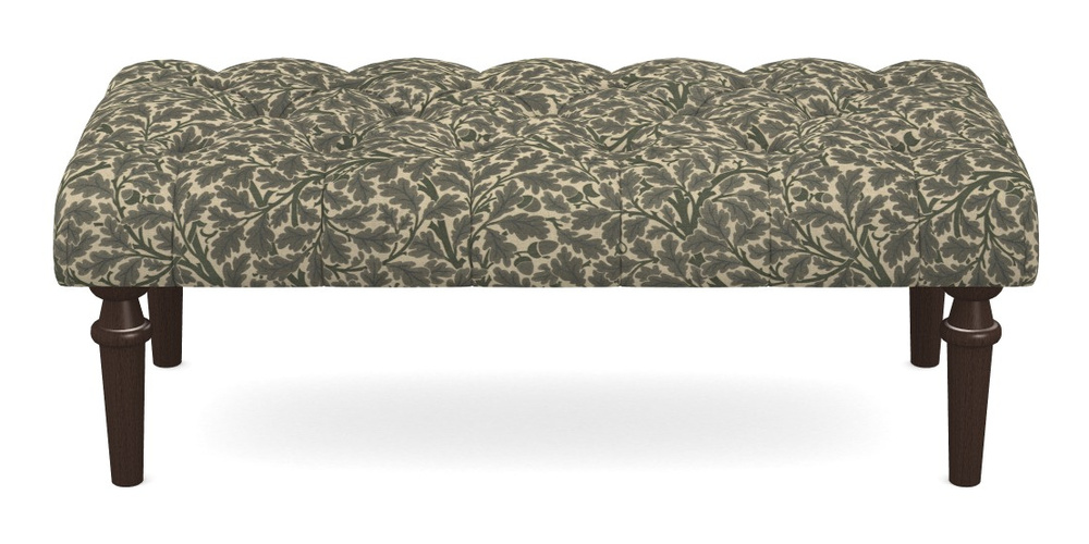 Product photograph of Pentlow Footstool Large Footstool In V A Drawn From Nature Collection - Oak Tree - Dark Green from Sofas and Stuff Limited