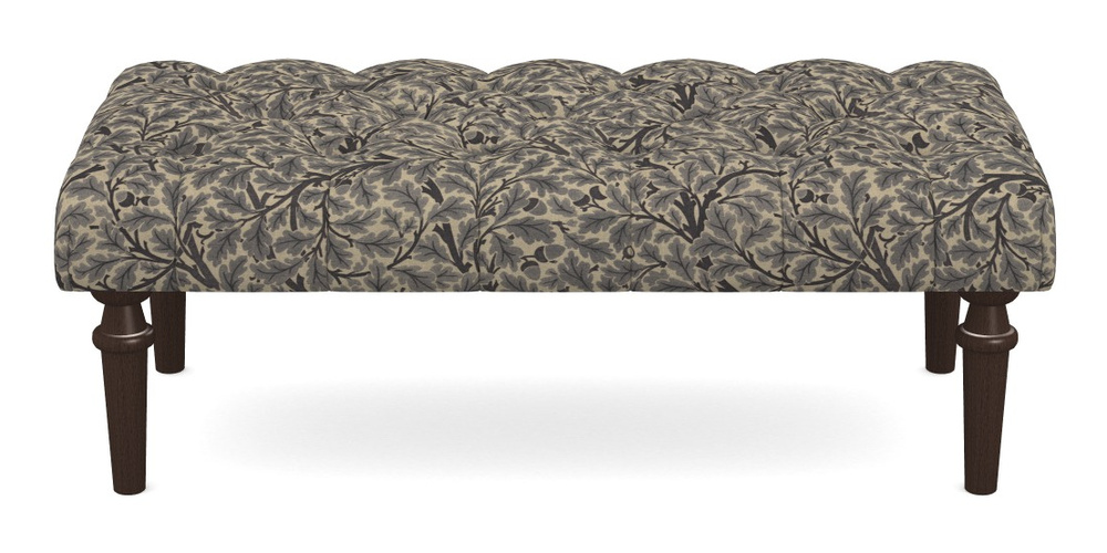 Product photograph of Pentlow Footstool Large Footstool In V A Drawn From Nature Collection - Oak Tree - Navy from Sofas and Stuff Limited