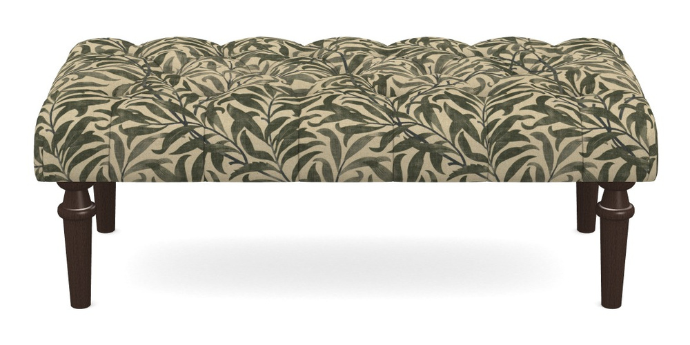 Product photograph of Pentlow Footstool Large Footstool In V A Drawn From Nature - Willow Bough Large - Dark Green from Sofas and Stuff Limited