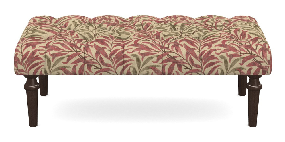 Product photograph of Pentlow Footstool Large Footstool In V A Drawn From Nature - Willow Bough Large - Red from Sofas and Stuff Limited