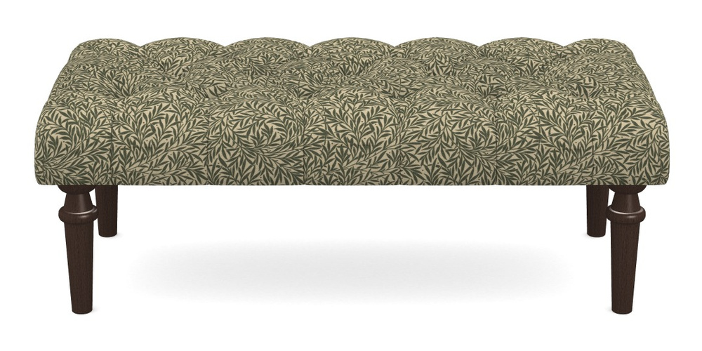 Product photograph of Pentlow Footstool Large Footstool In V A Drawn From Nature Collection - Willow - Dark Green from Sofas and Stuff Limited
