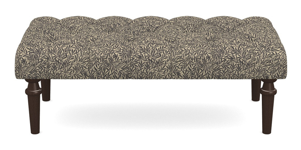 Product photograph of Pentlow Footstool Large Footstool In V A Drawn From Nature Collection - Willow - Navy from Sofas and Stuff Limited