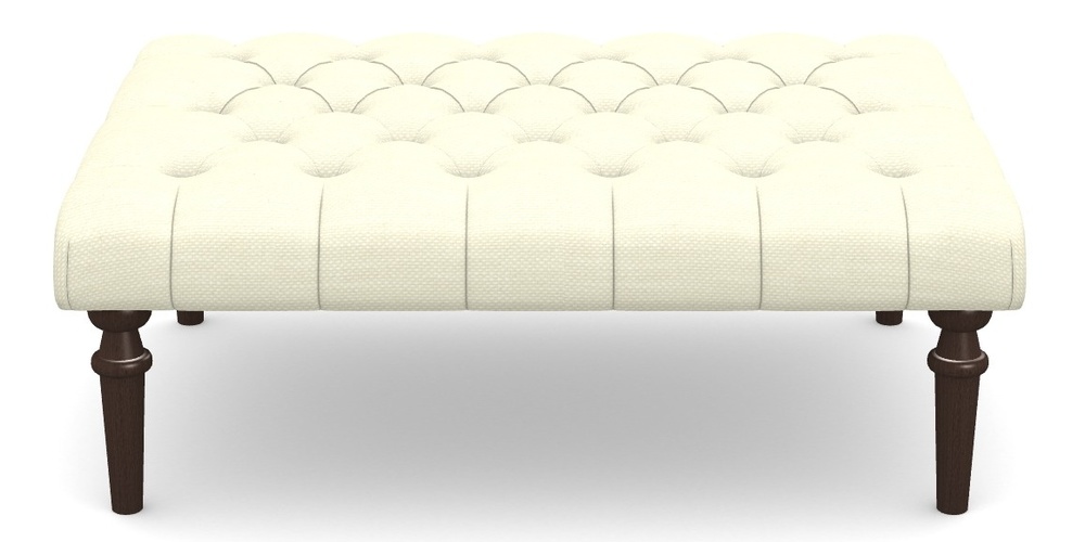 Product photograph of Pentlow Footstool Buttoned Footstool In Basket Weave - Cream from Sofas and Stuff Limited