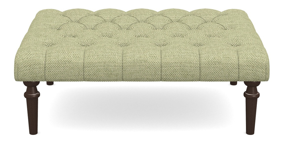 Product photograph of Pentlow Footstool Buttoned Footstool In Basket Weave - Sage from Sofas and Stuff Limited