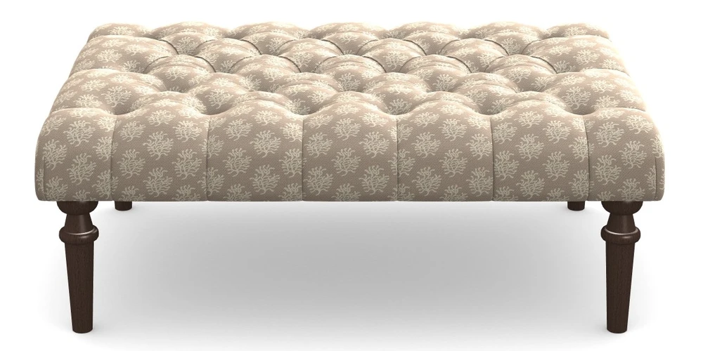 Medium Buttoned Footstool