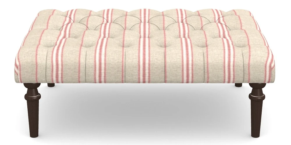 Medium Buttoned Footstool