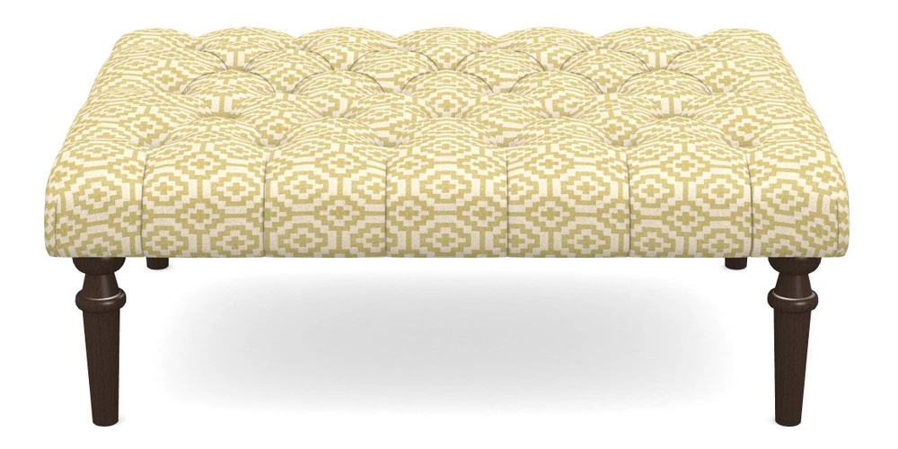 Medium Buttoned Footstool