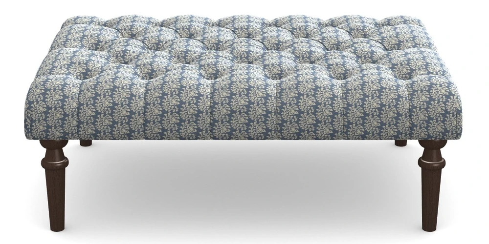 Medium Buttoned Footstool