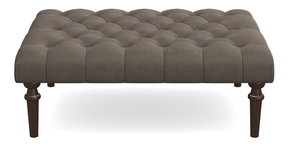 Product photograph of Pentlow Footstool Buttoned Footstool In Clever Tough And Eco Velvet - Chrome from Sofas and Stuff Limited
