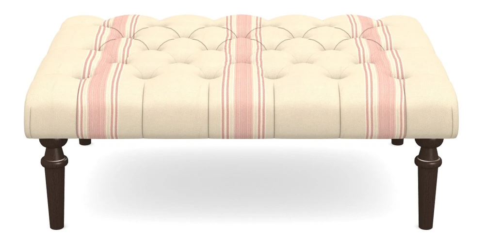 Medium Buttoned Footstool