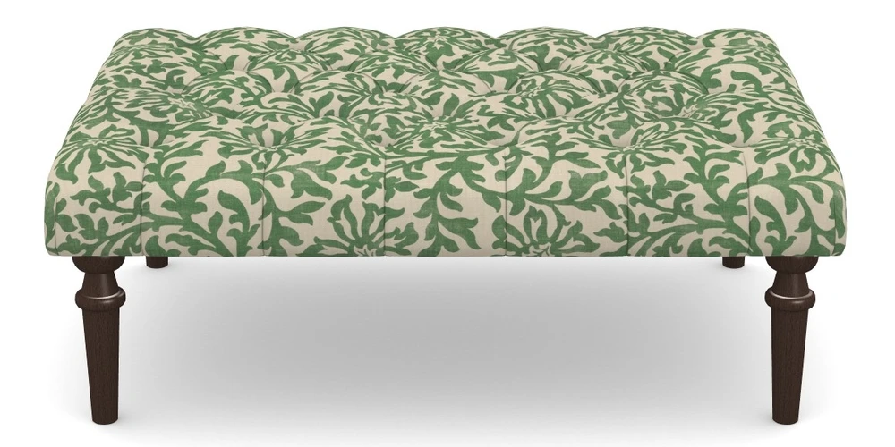 Medium Buttoned Footstool