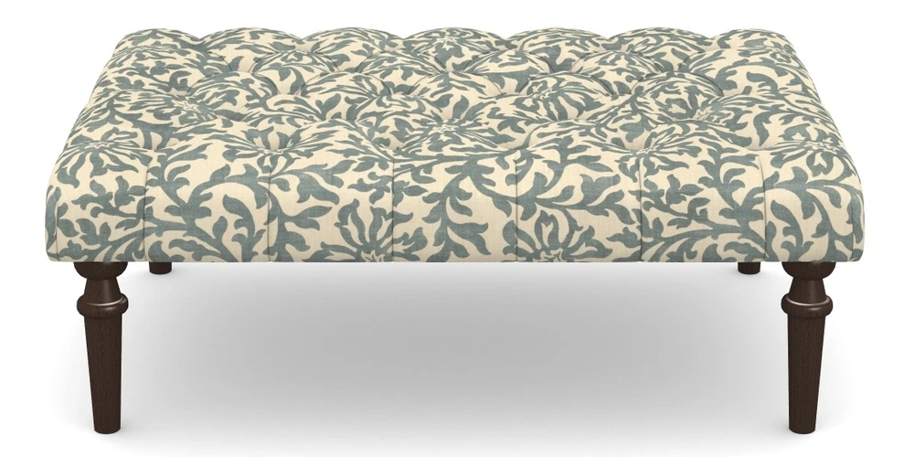 Medium Buttoned Footstool