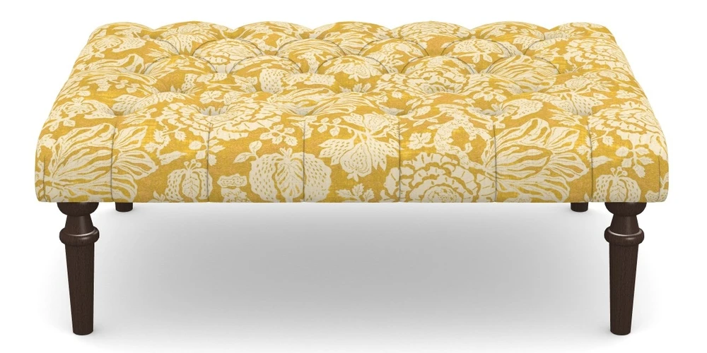 Medium Buttoned Footstool