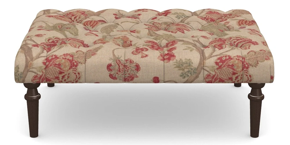 Medium Buttoned Footstool