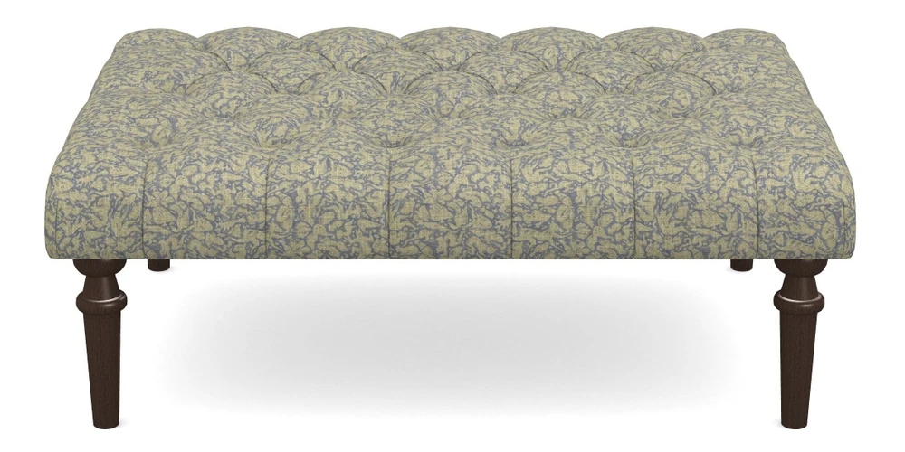 Medium Buttoned Footstool