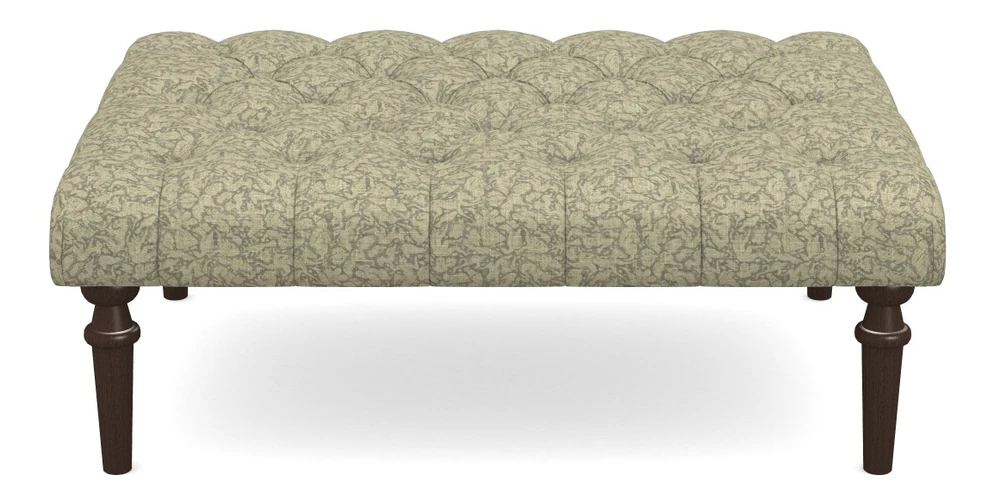 Medium Buttoned Footstool