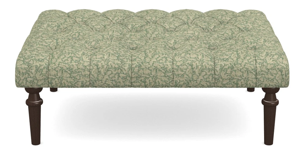 Medium Buttoned Footstool