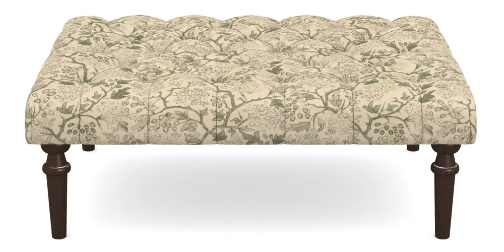 Medium Buttoned Footstool