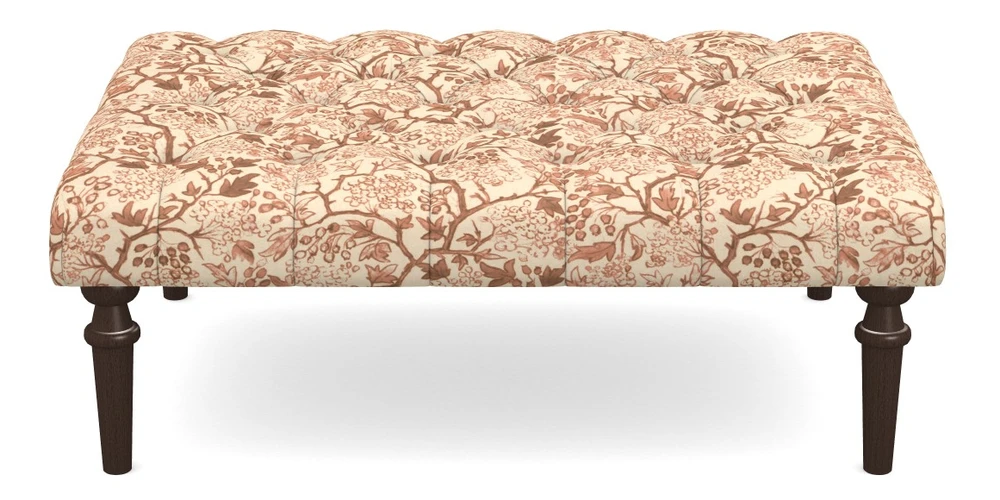 Medium Buttoned Footstool